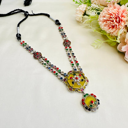 Long Multicolor Necklace Set