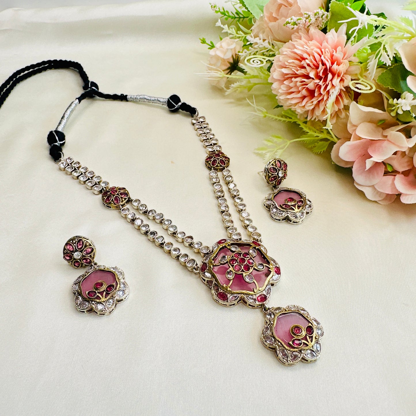 Long Multicolor Necklace Set