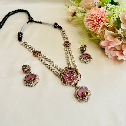 Long Multicolor Necklace Set