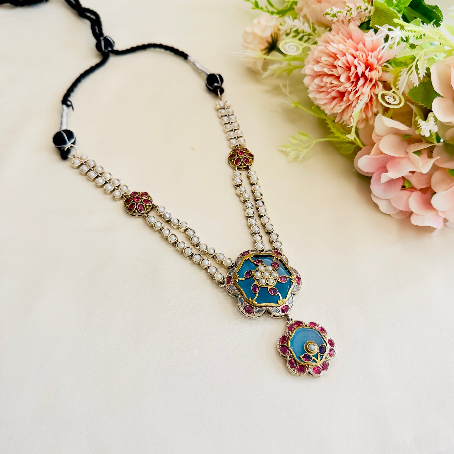 Long Multicolor Necklace Set