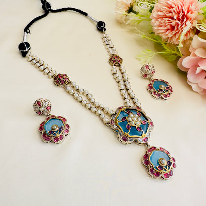 Long Multicolor Necklace Set