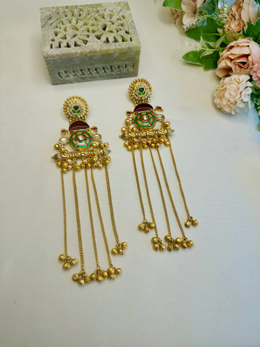 Multicolor Meenakari Kashmiri Earrings