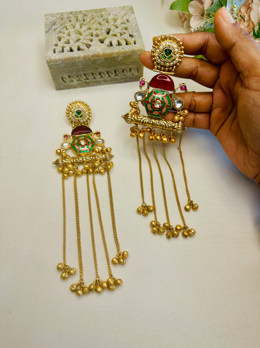Multicolor Meenakari Kashmiri Earrings