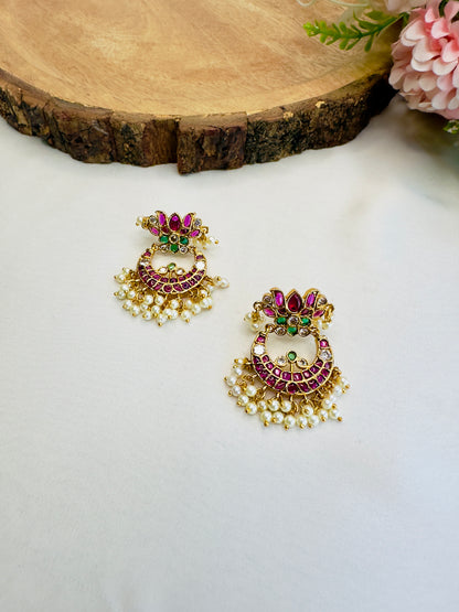 Lotus Design Kemp Jadau Earrings