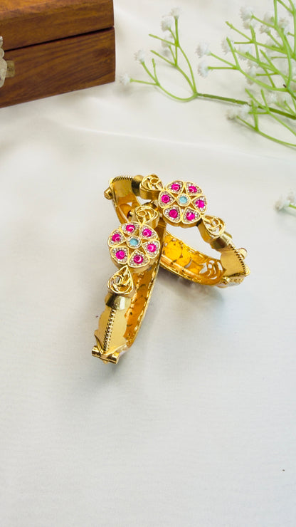 Flower Design Sorowski Bangles