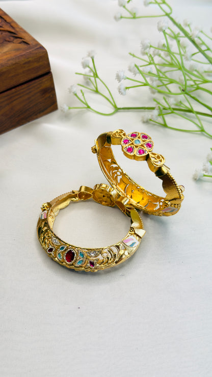 Flower Design Sorowski Bangles