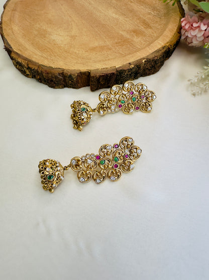 Peacock Temple Earcuff