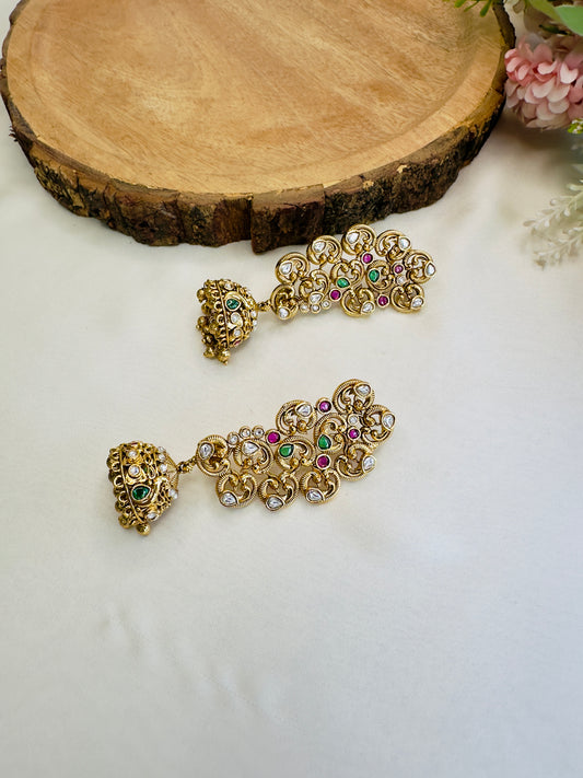 Peacock Temple Earcuff
