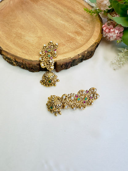 Peacock Temple Earcuff