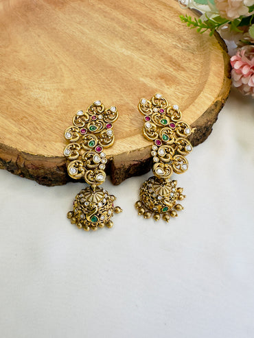 Peacock Temple Earcuff