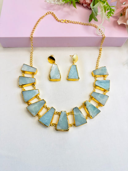 Rough Stone Necklace Set