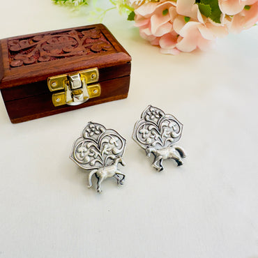 Animal Motif Solid Replica Stud Earrings