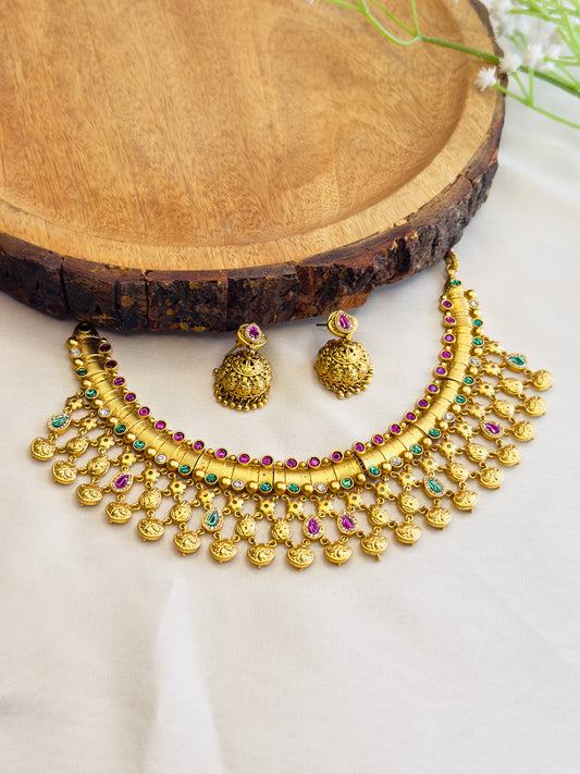Rajwadi Sorowski Necklace Set