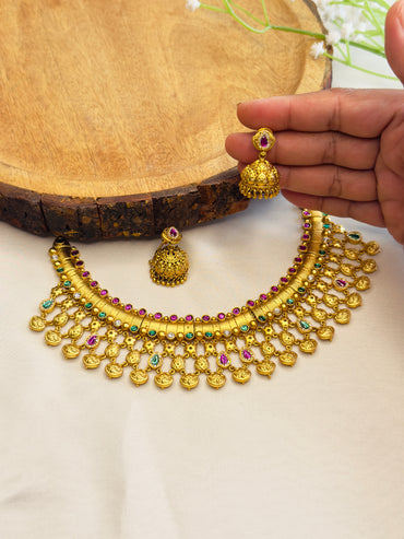 Rajwadi Sorowski Necklace Set