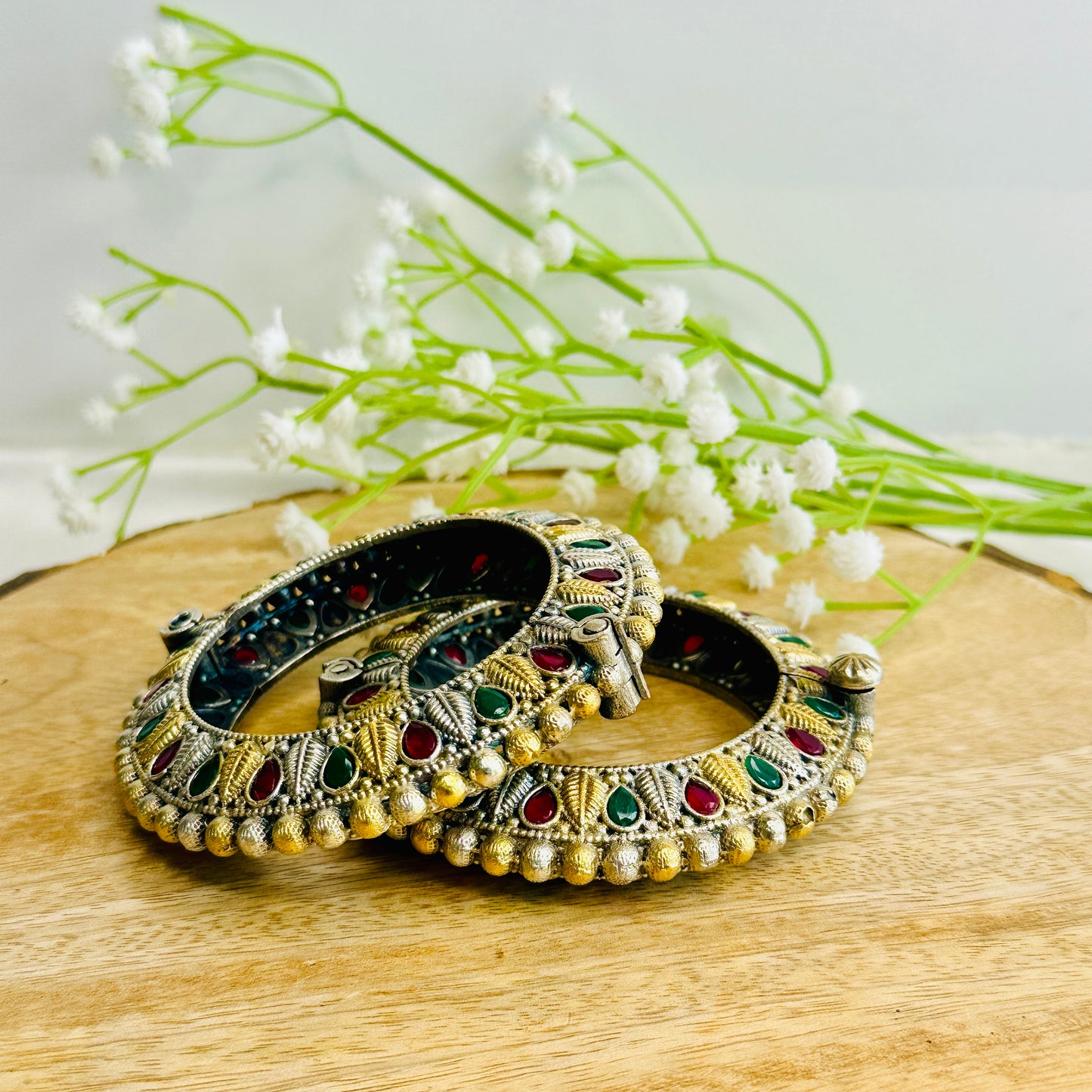 Ruby Green Bangles