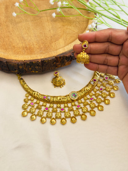 Rajwadi Sorowski Necklace Set
