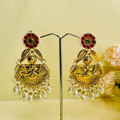 Golden Ruby Earrings