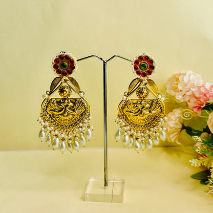 Golden Ruby Earrings