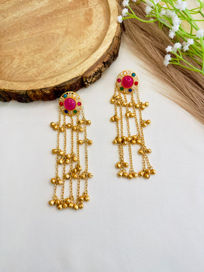 Mid Length Kashmiri Earrings