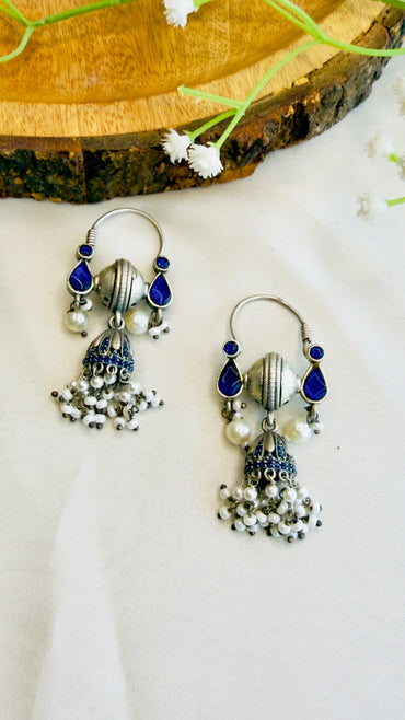 Silver Replica Bali earrings