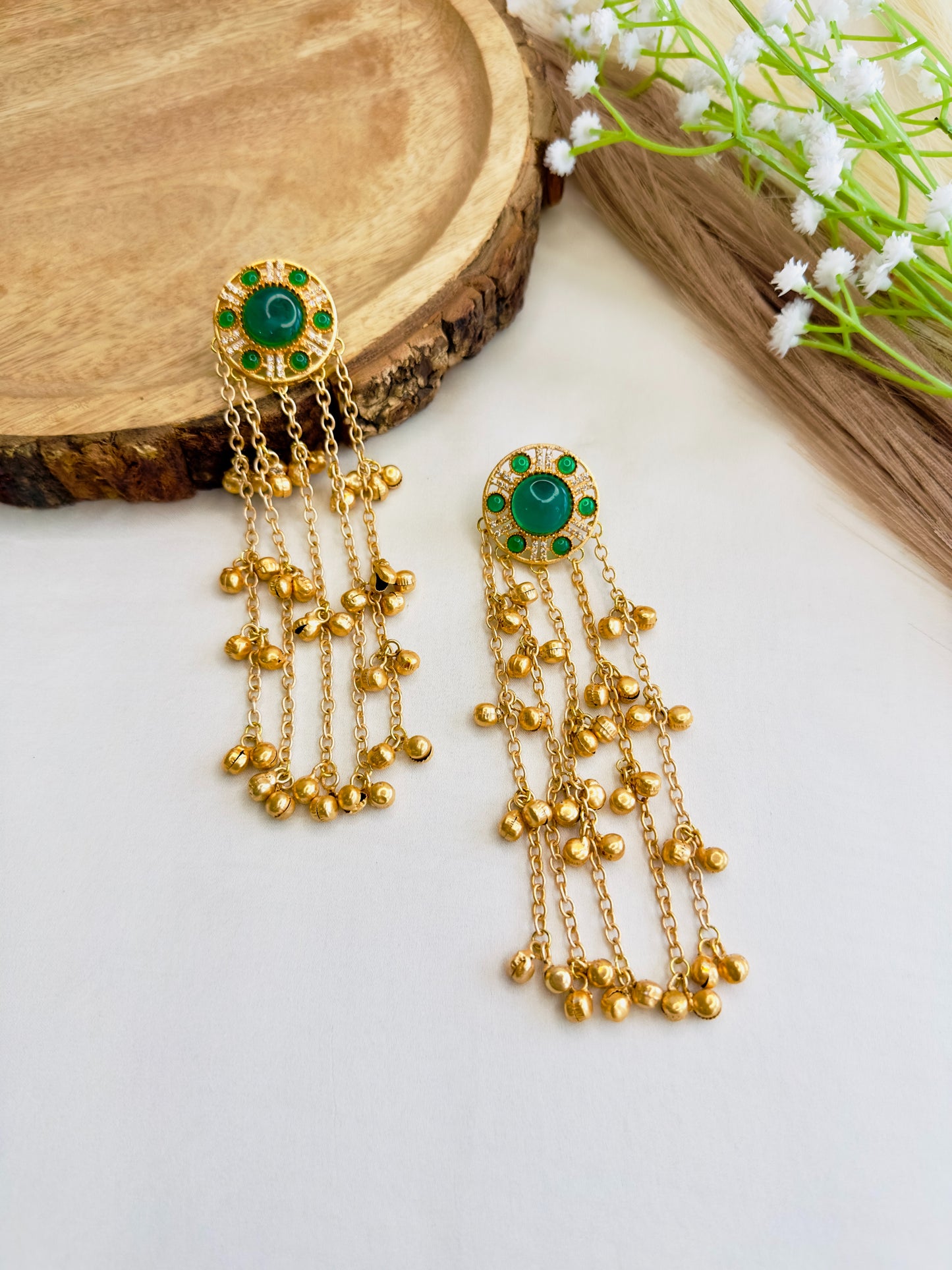Mid Length Kashmiri Earrings