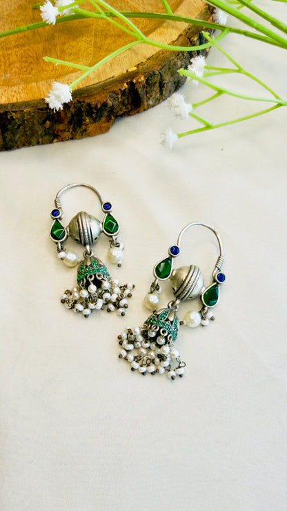 Silver Replica Bali earrings