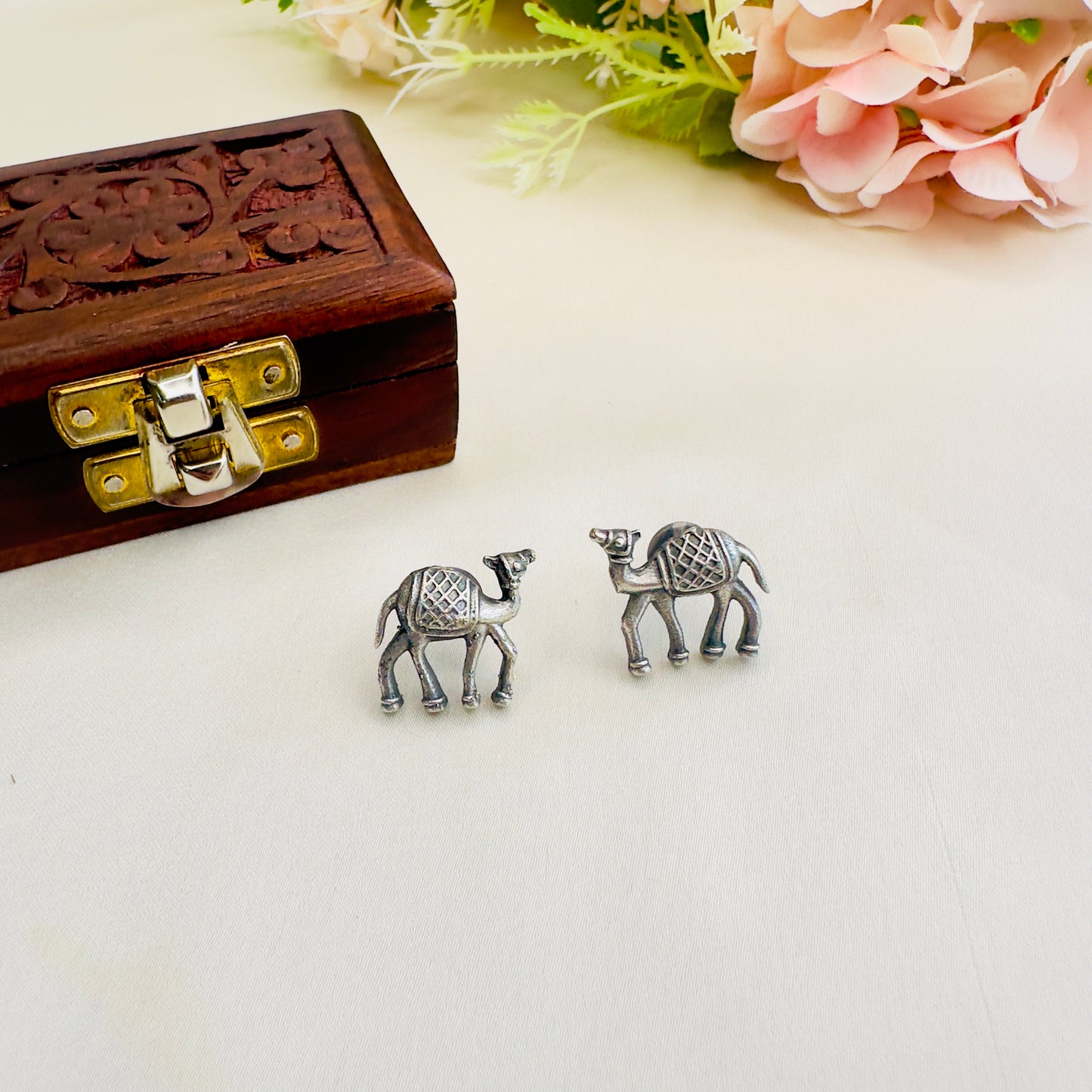 Camel Motif Solid Replica Earrings