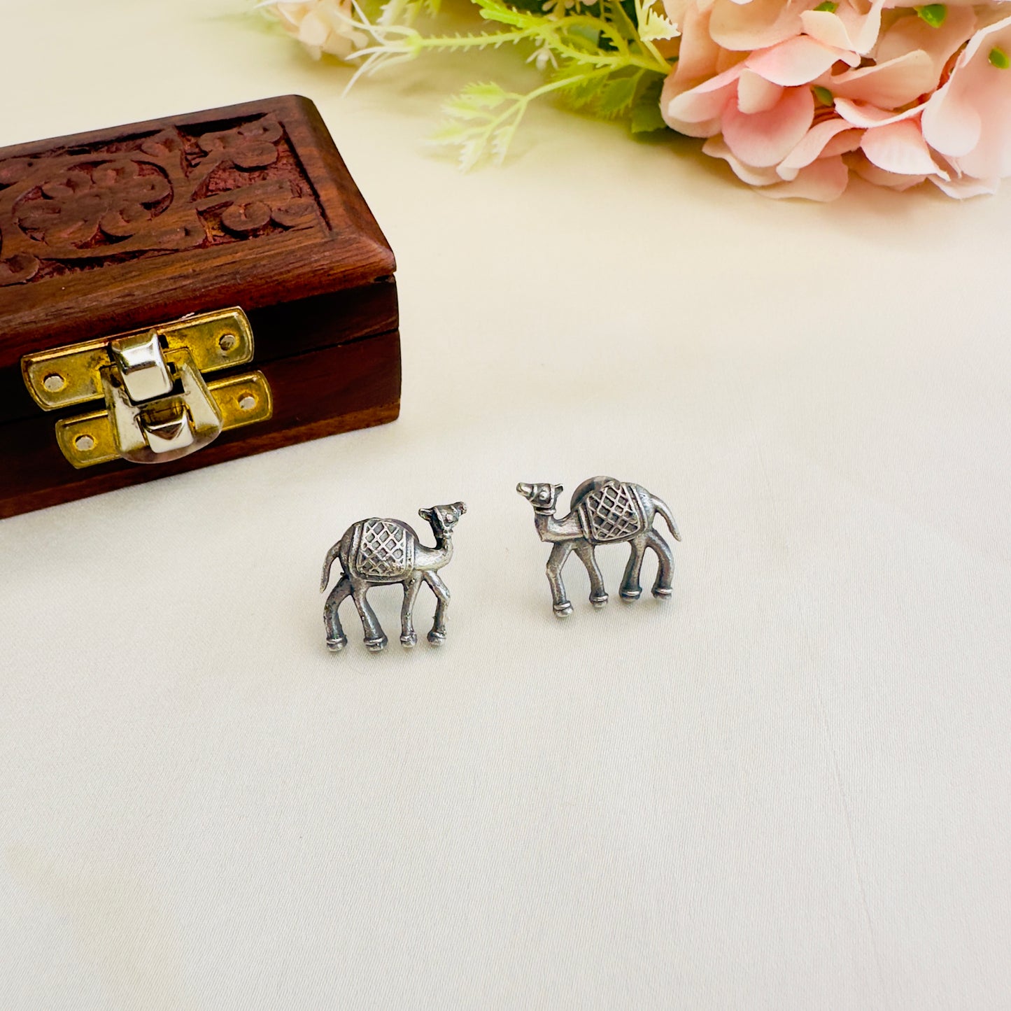 Camel Motif Solid Replica Earrings