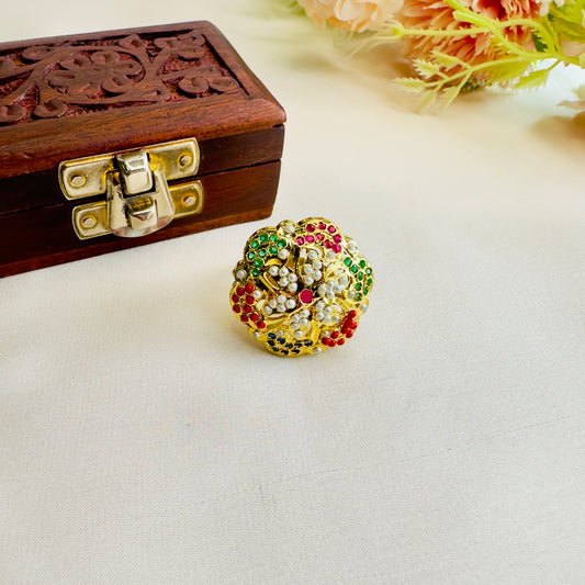 Multicolor Jadau Ring