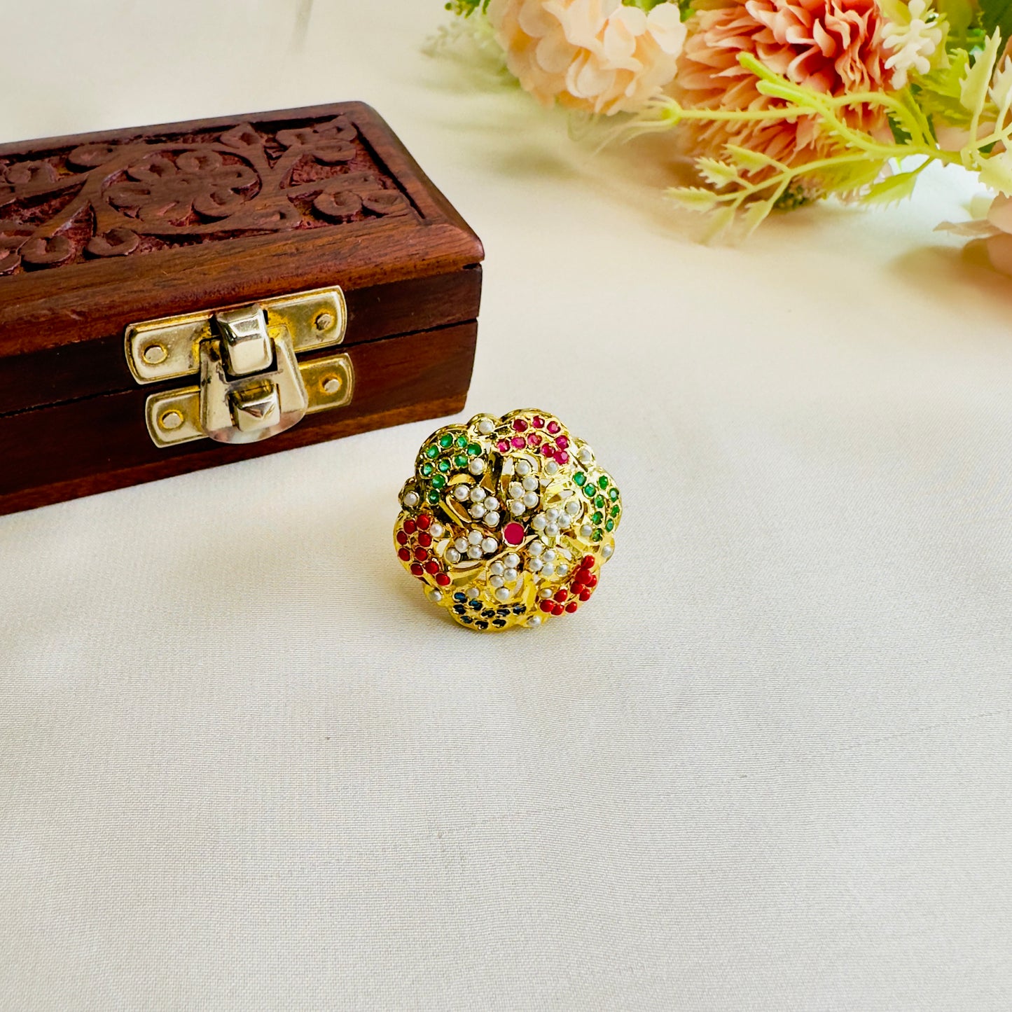 Multicolor Jadau Ring