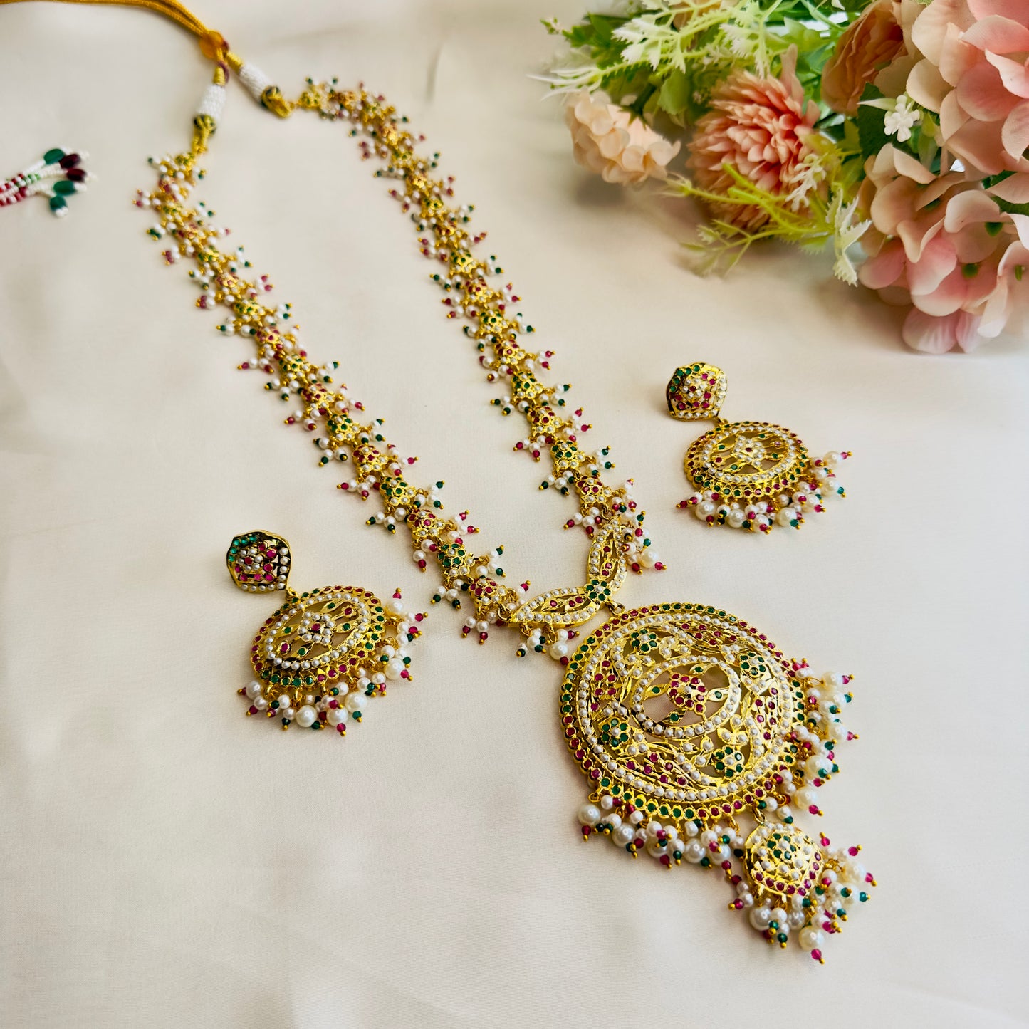 Hyderabadi Jadau Long Necklace Set