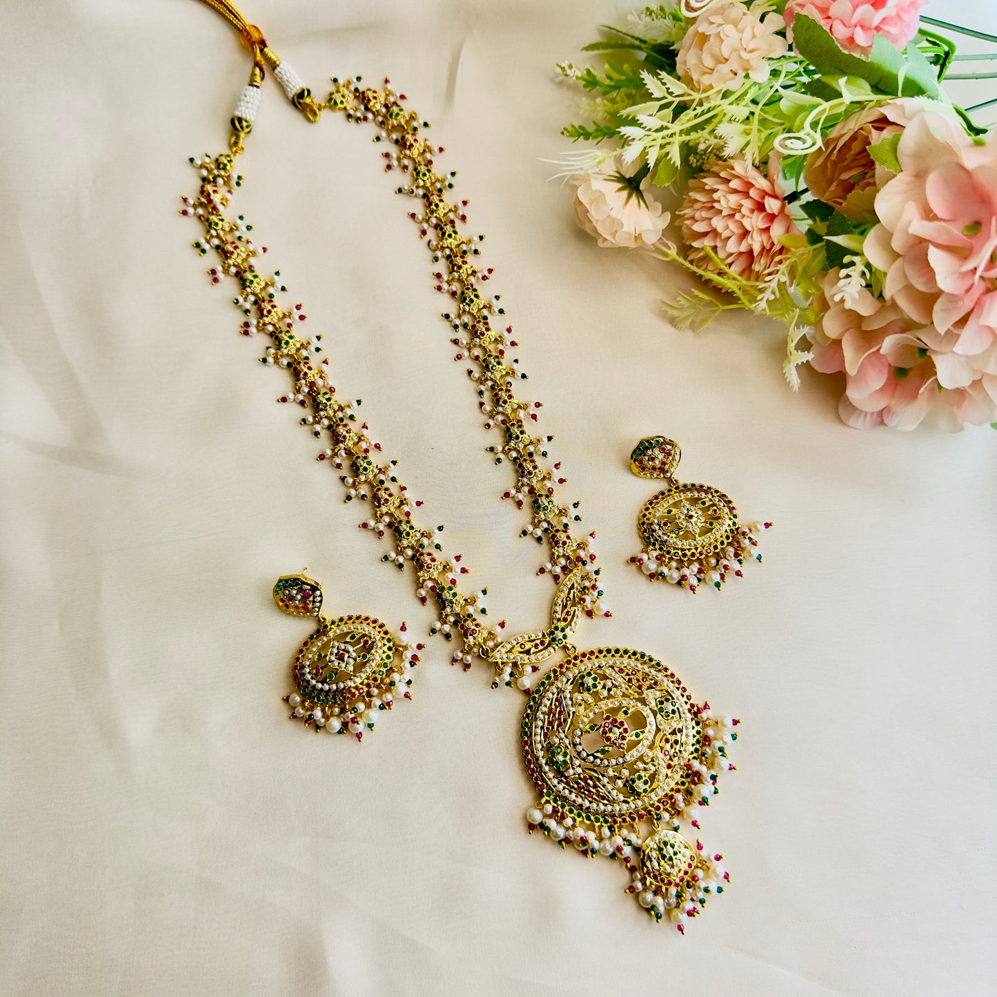 Hyderabadi Jadau Long Necklace Set