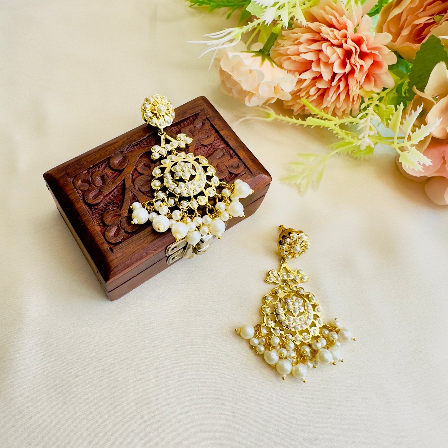 Pearl Jadau Earrings