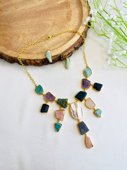 Natural Stone Necklace Set