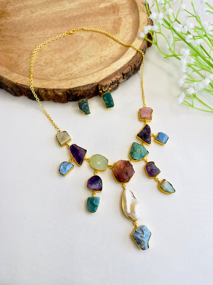 Natural Stone Necklace Set