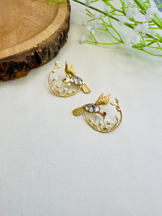 Beautiful Bird Motif Studs