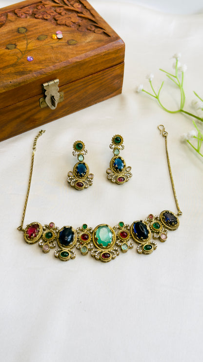 Multicolor Choker Set