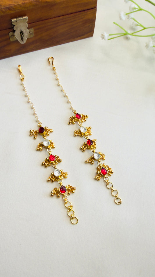 Prachi Kundan Ear Chain
