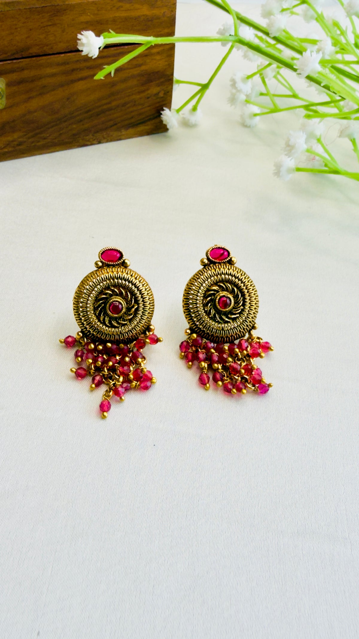 Temple Stud Earrings