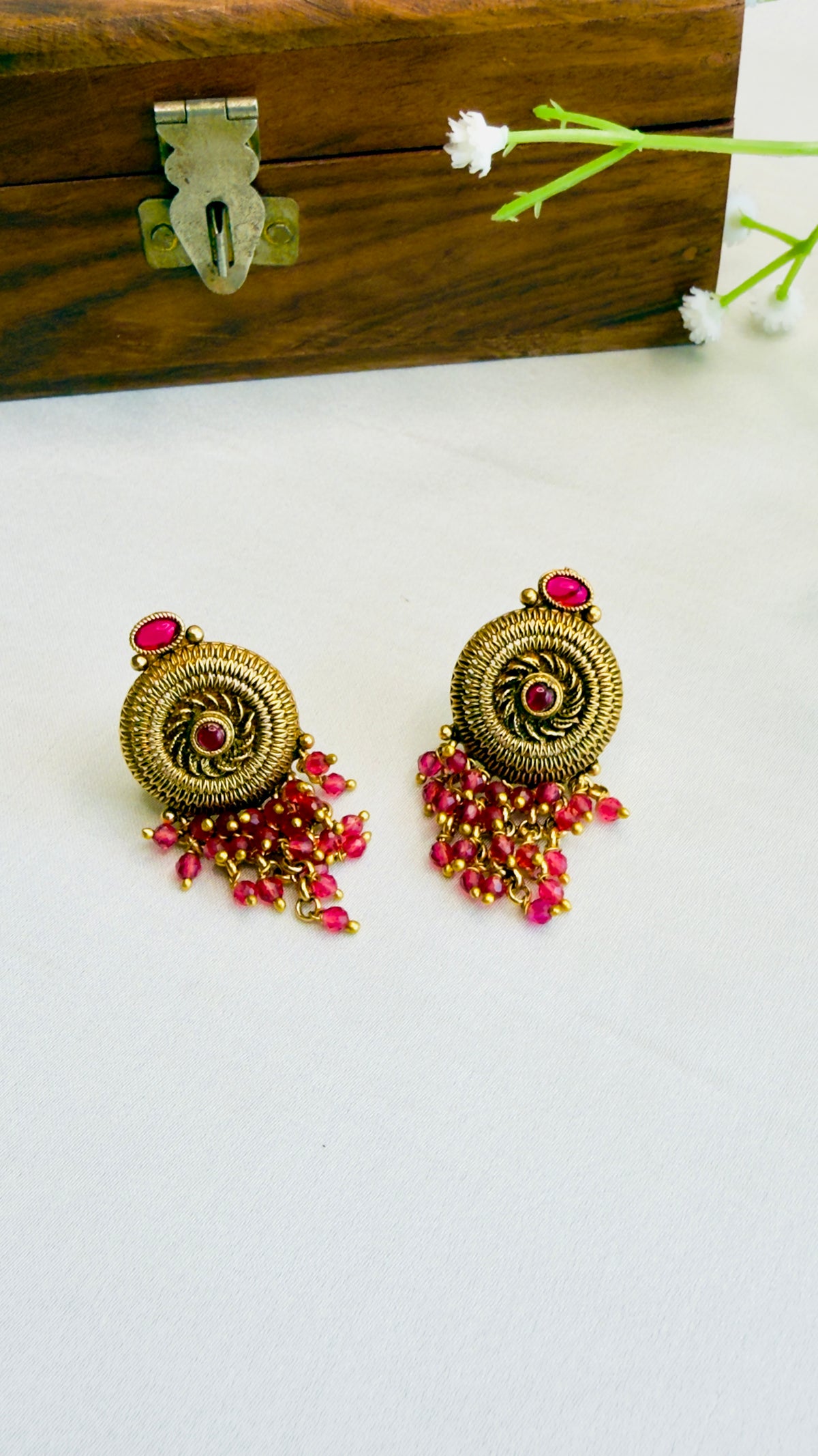 Temple Stud Earrings