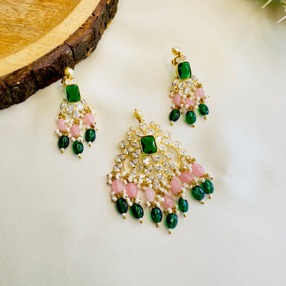 Kundan Pendant Earrings Set