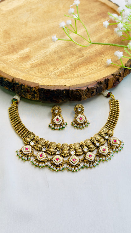 Beautiful Rajwadi Necklace Set