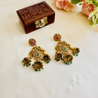 Three Small Jhumki Earrings