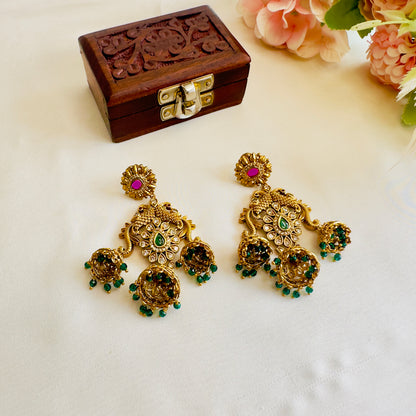 Three Small Jhumki Earrings