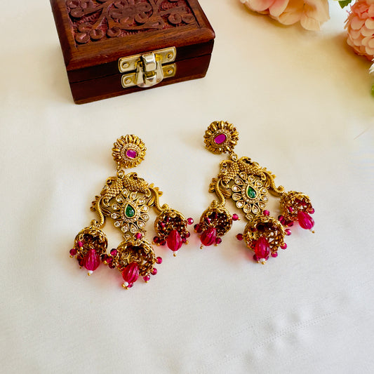 Three Small Jhumki Earrings