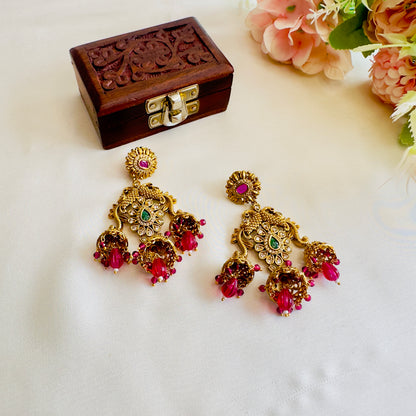 Three Small Jhumki Earrings