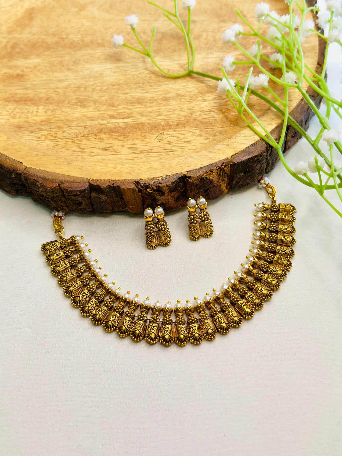 Temple finish Necklace Set