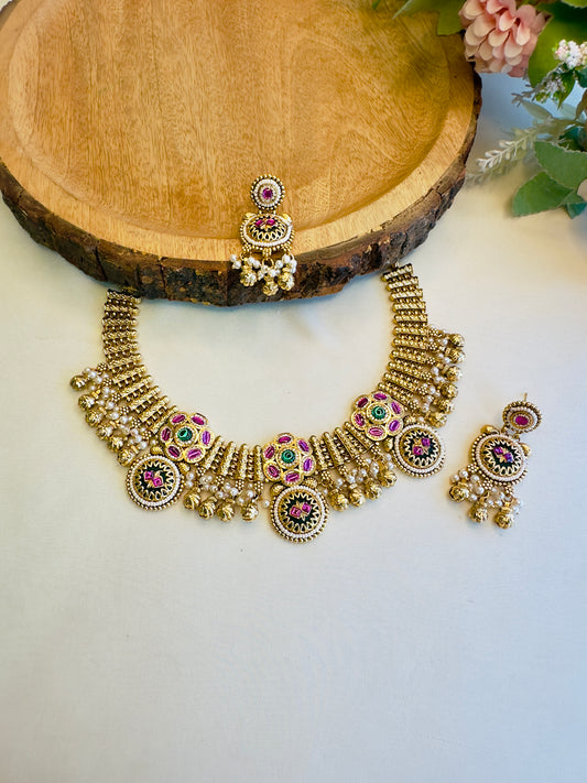 Gold Look alike Necklace Set