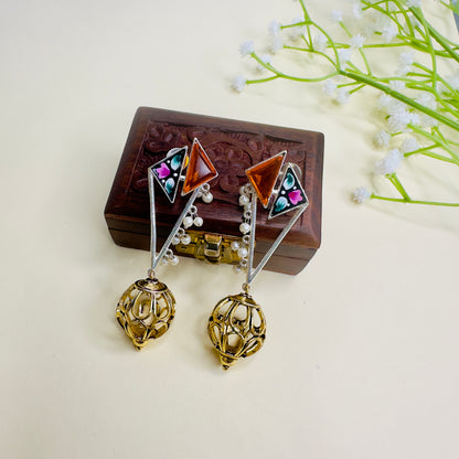 Hand Painted Dual Polish Earrings