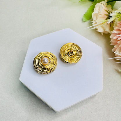 Stainless Steel 18K Gold Plated Studs